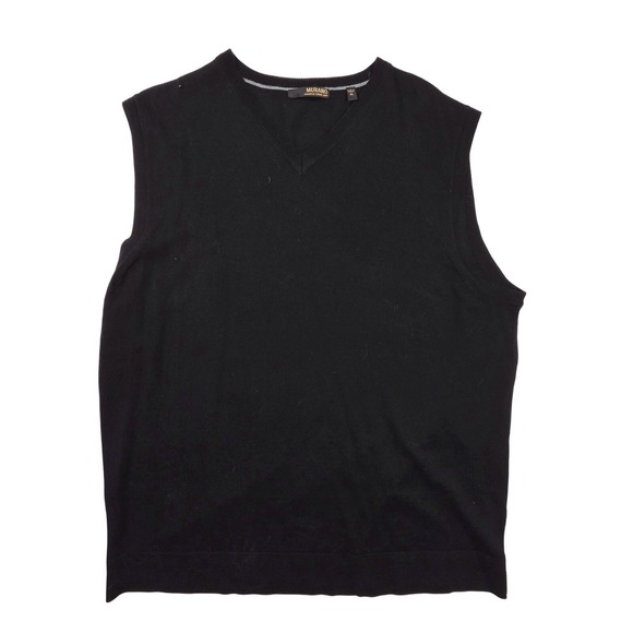Murano Other - Murano 100% Merino Black Wool Pullover Sweater Vest Vintage Men's Size XL
